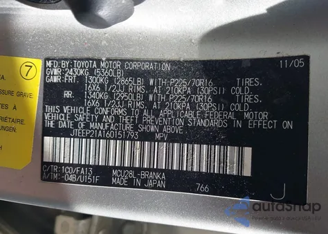 2006 Toyota Highlander V6 z USA, uszkodzony, nr VIN JTEEP21A160151793